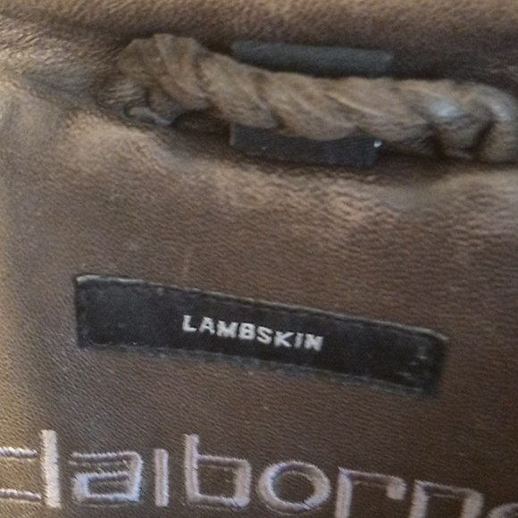 Men’s Claiborne very dark brown Lambskin Leather Jacket - Picture 9 of 15